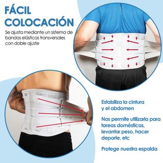 Faja lumbar con Soporte de Aluminio para Espalda