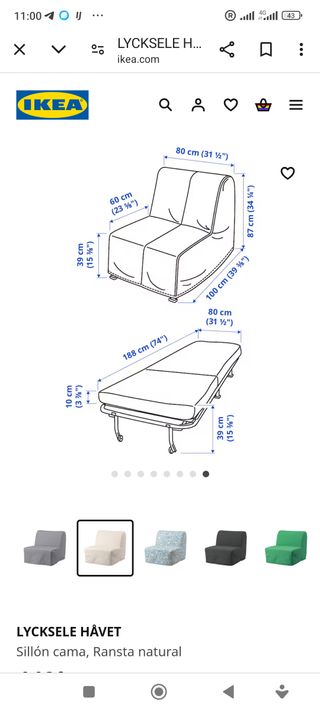 SILLÓN CAMA IKEA