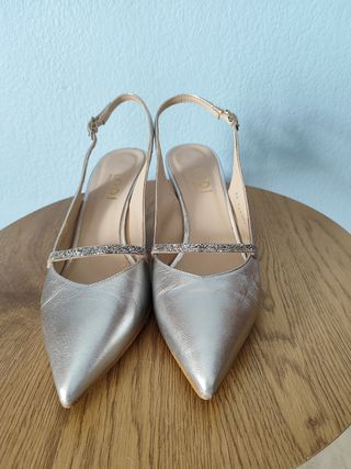 Tacones plateados LODI
