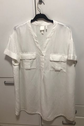 Vestido suelto lino H&M