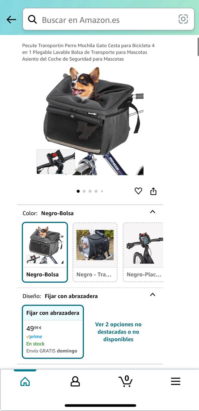 Bolsa mochila perro