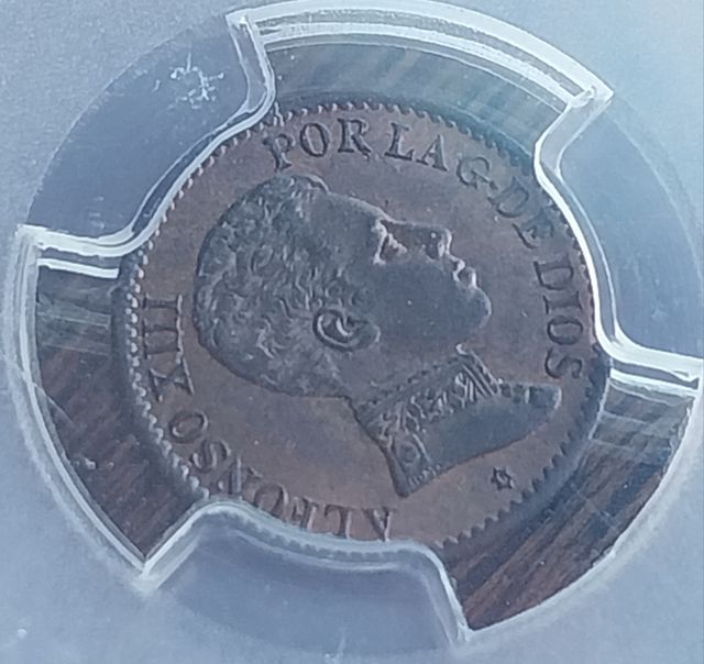 Moneda 1 Centimo 1906.Alfonso XIII.PCGS MS64