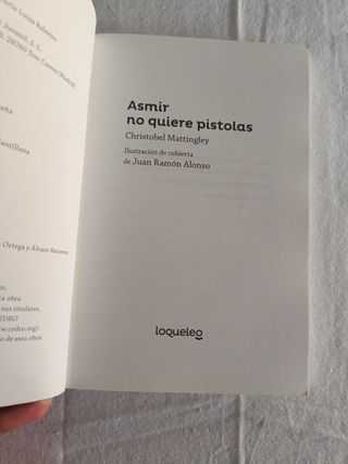 Libro "Asmir no quiere pistolas"