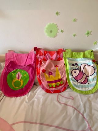 Bolsas de tela para barandilla de cama.Flexa