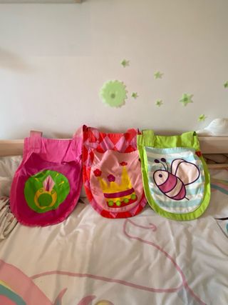 Bolsas de tela para barandilla de cama.Flexa