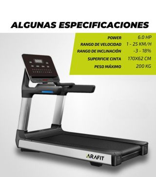 Cinta de correr profesional 6 Hp