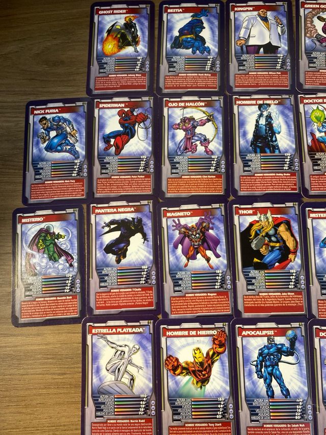 Cartas MARVEL TOP TRUMPS