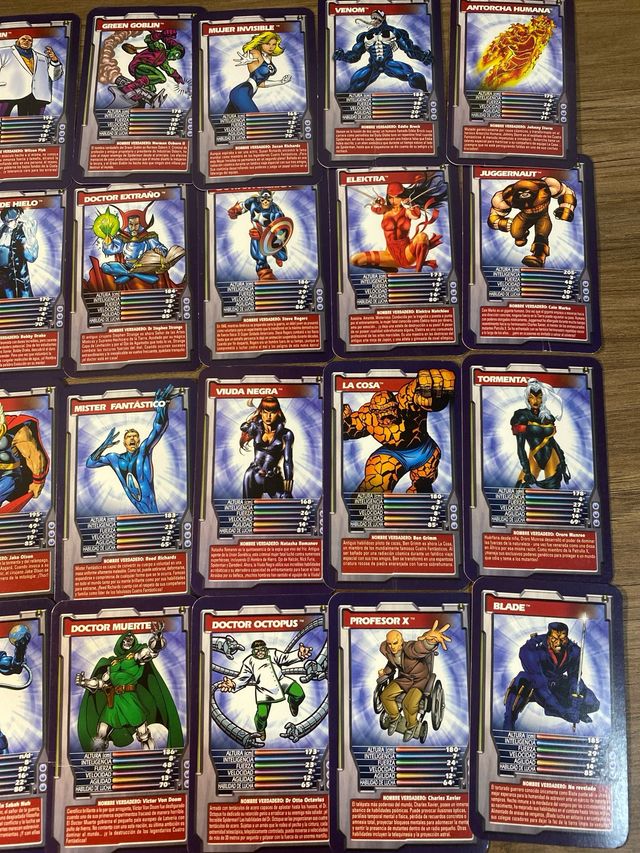 Cartas MARVEL TOP TRUMPS