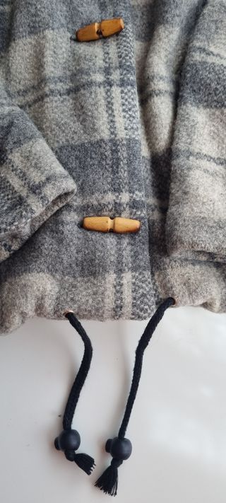 Trenka de cuadros gris talla M