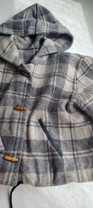 Trenka de cuadros gris talla M