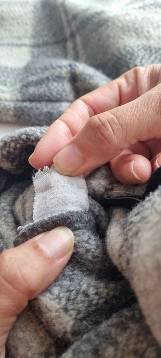 Trenka de cuadros gris talla M
