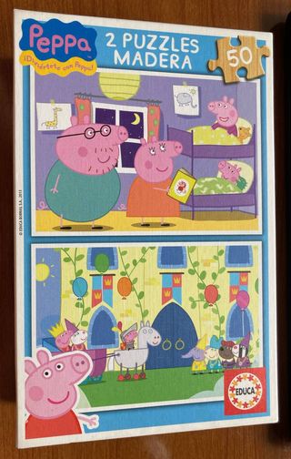 2 Puzzles de madera Peppa Pig - Educa