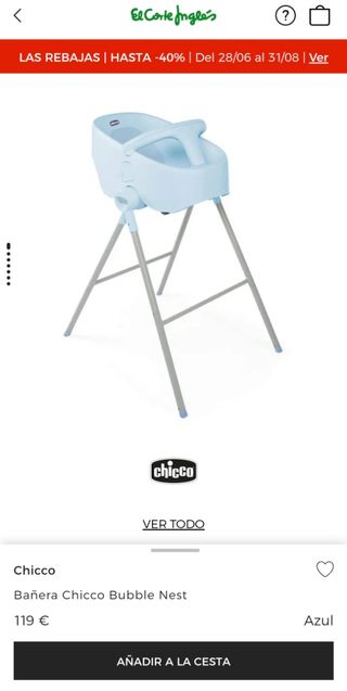 Bañera Chico Bubble Nest (bebe 0-12)