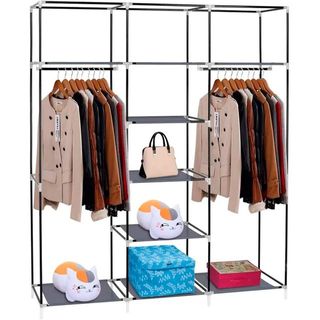 Armario Vestidor De Tela 170x150x45Cm Negro NUEVO!