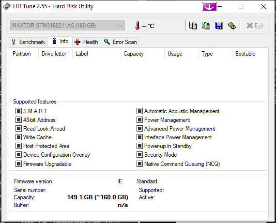 HD 3.5 SATA Maxtor 160gb SECTOR DAMAGE