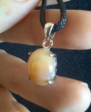 Colgante de Ópalo de Fuego y Plata