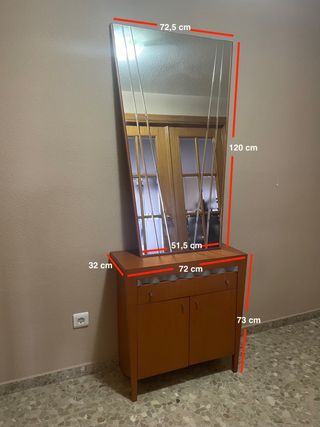 Mueble de recibidor con espejo