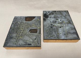 Lote planos ciudades planchas imprenta