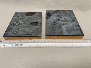 Lote planos ciudades planchas imprenta