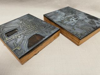 Lote planos ciudades planchas imprenta