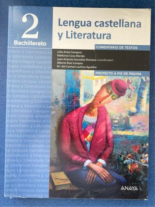 Libro Lengua Castellana y Literatura 2º Bach ANAYA