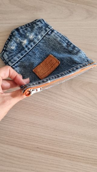 Minibolsa neceser denim Zara