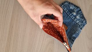 Minibolsa neceser denim Zara