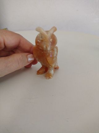 Adorabile gufo in marmo rosa 