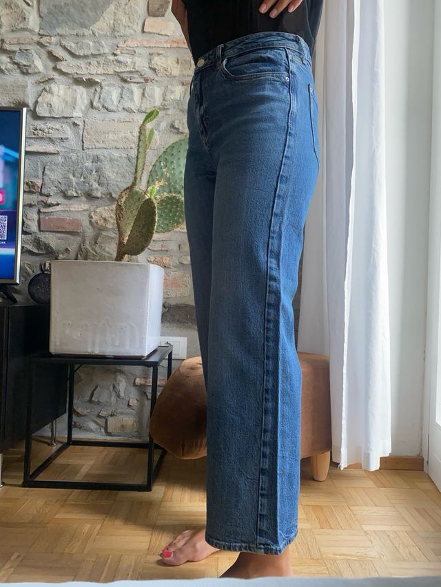 Jeans Zara Z1975 vita alta, dritti, alla caviglia