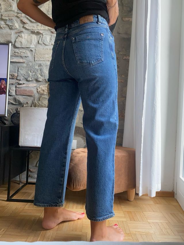 Jeans Zara Z1975 vita alta, dritti, alla caviglia