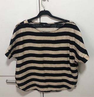 Blusa suelta lino Zara 