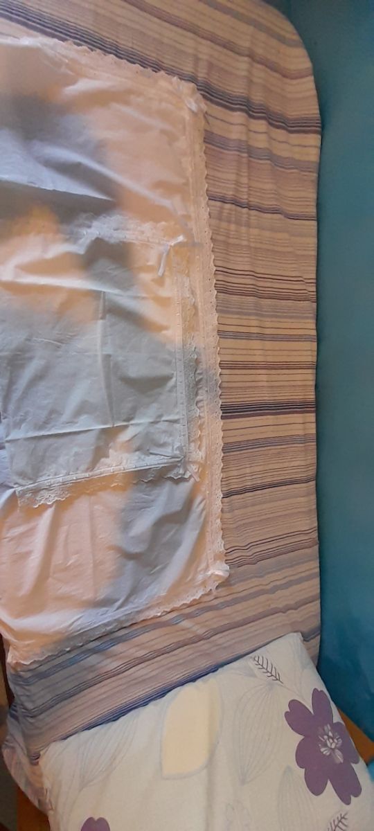 Set Lenzuolo E Federa bebe pizzo San Gallo