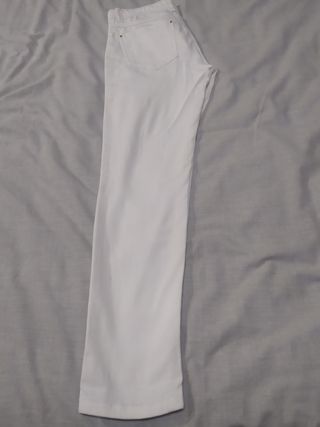Vaqueros blancos ajustados mujer T 36