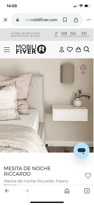 2 Mesitas de noche colgantes