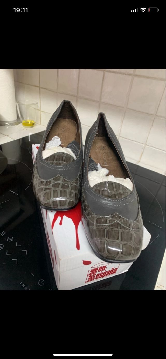 Zapatos de ancho especial y piel “Confort