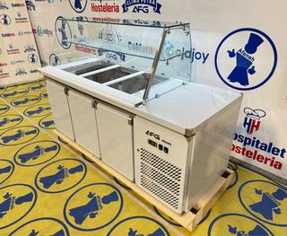 VITRINA DE ENSALADAS Y DÖNER KEBAB DE 3 PUERTAS