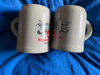 2 Boccali Birra Ceramica - HB + omaggio