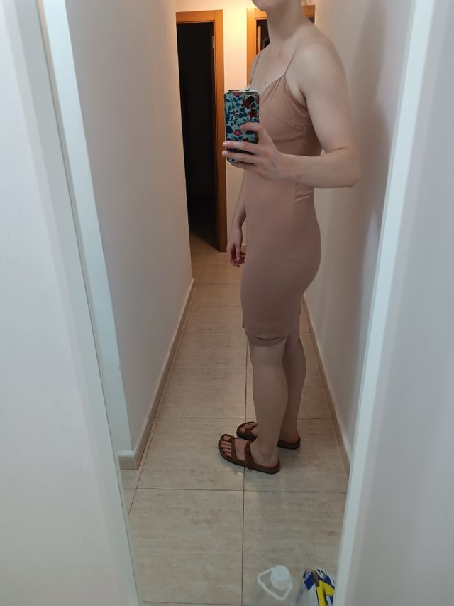 Vestido Ajustado Tubo Rosa palo fiesta