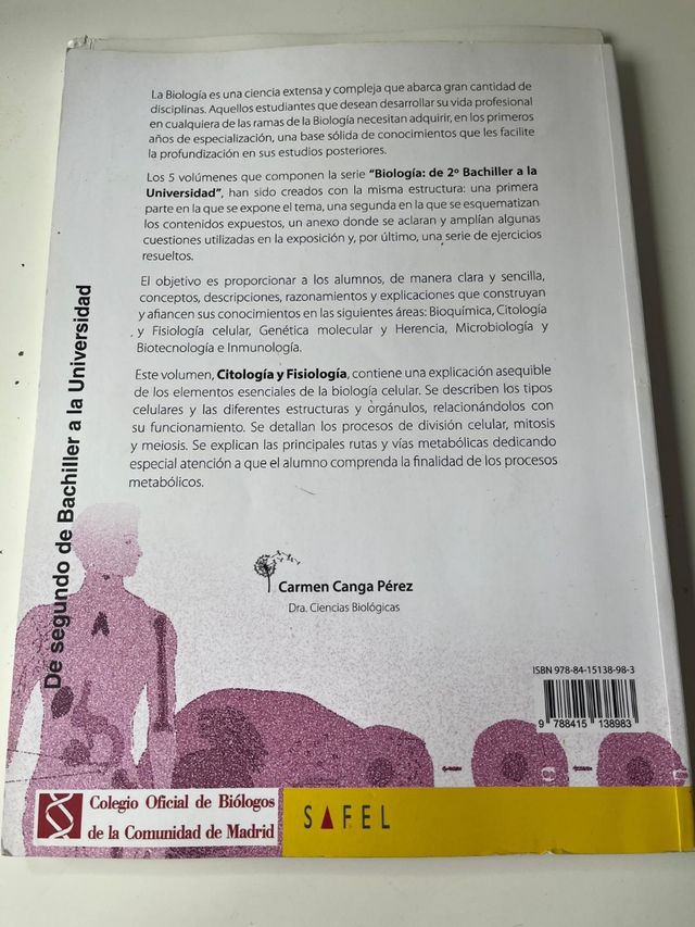 Libros de biología 2° de bachillerato