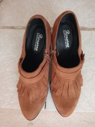 Zapatos mujer piel antelina 