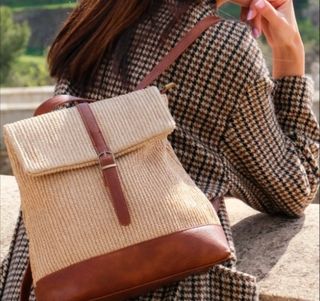 REBAJAS BOLSO/MOCHILA DE RAFIA