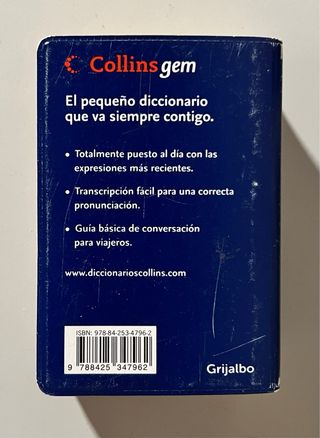 Diccionario inglés Collins gem