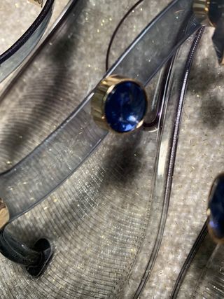 Miriade infradito con strass Blu