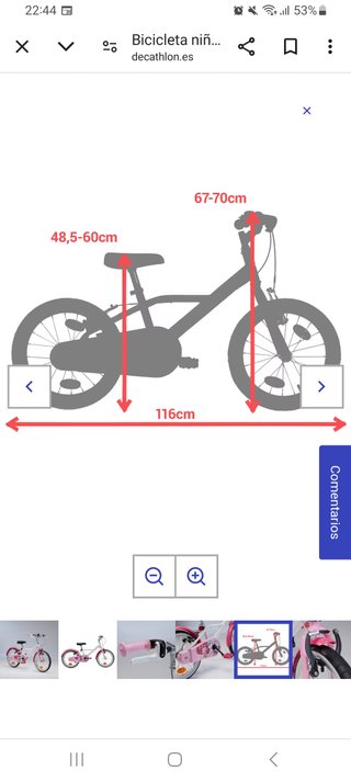 Bicicleta btwin 16'