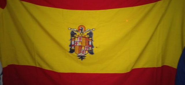 Bandera España años 50 escudo bordado.