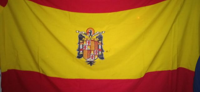 Bandera España años 50 escudo bordado.