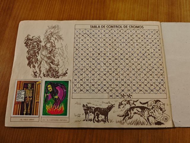 Álbum cromos completo monstruos