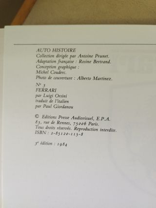 Libro, historia de Ferrari - Oferta