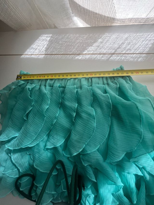 Falda verde agua vestir Talla 32