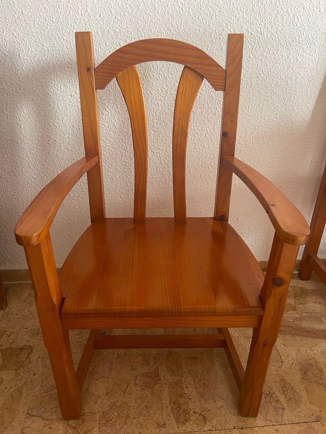Silla - Sillón de pino macizo